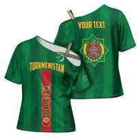 Personalized Turkmenistan Cross Shoulder Shirt Happy Independence Day