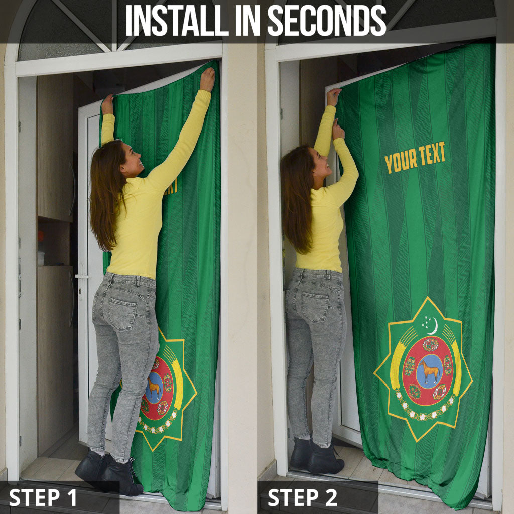 Personalized Turkmenistan Door Cover Happy Independence Day