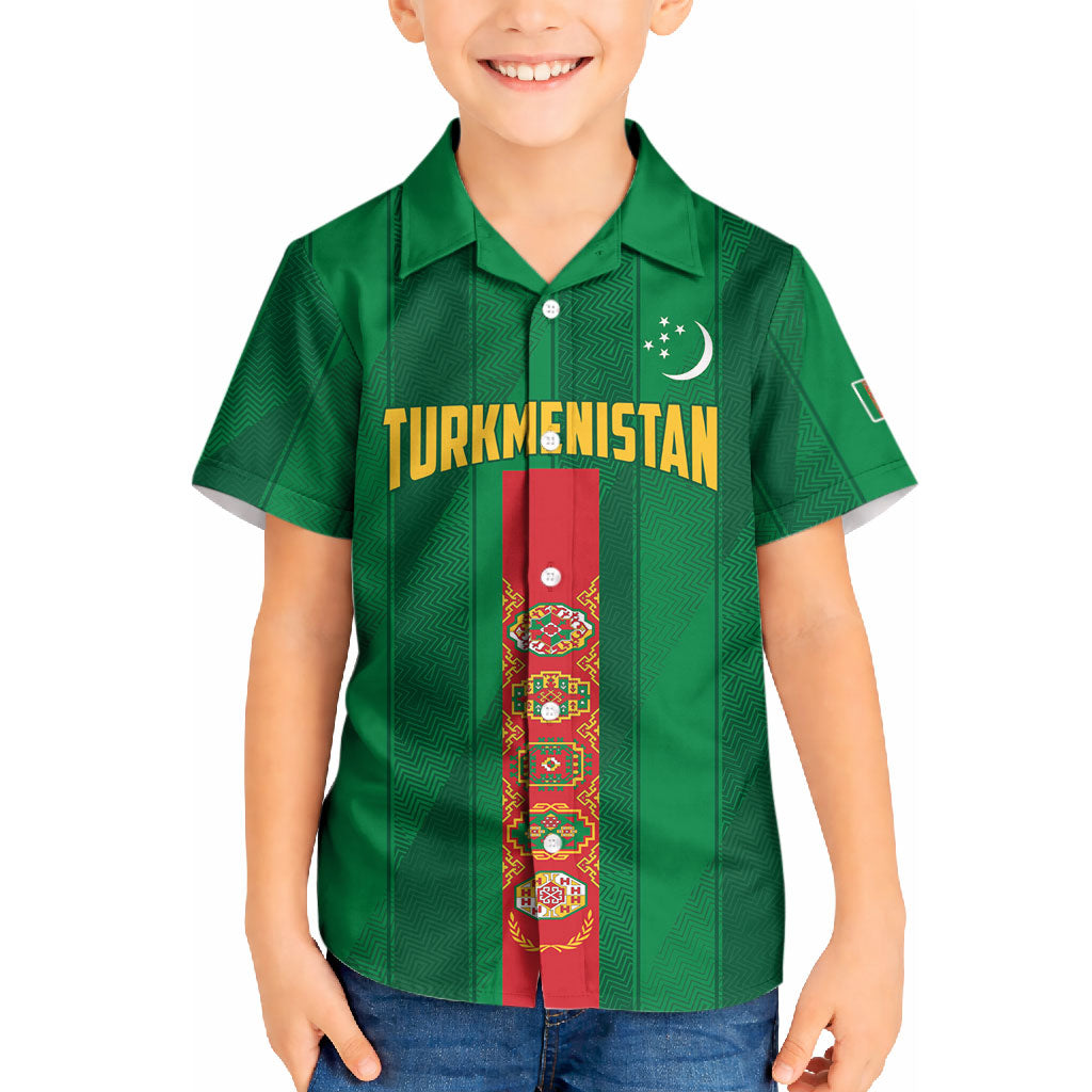 Personalized Turkmenistan Kid Hawaiian Shirt Happy Independence Day