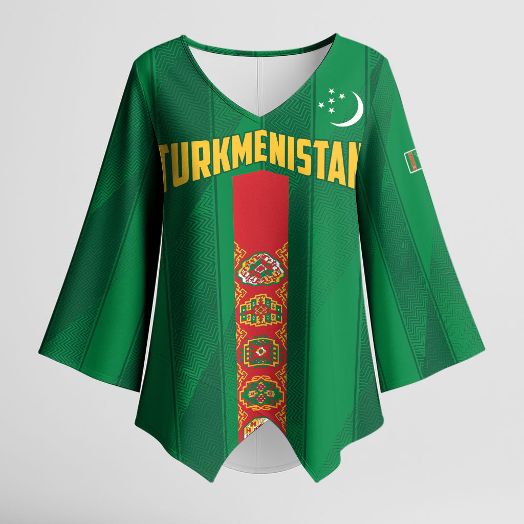 Personalized Turkmenistan Kimono Sleeve Blouse Happy Independence Day