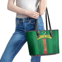 Turkmenistan Leather Tote Bag Happy Independence Day