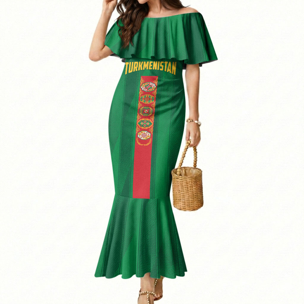 Personalized Turkmenistan Mermaid Dress Happy Independence Day