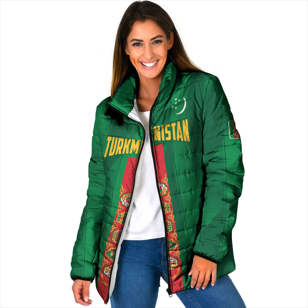 Personalized Turkmenistan Padded Jacket Happy Independence Day