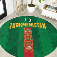 Turkmenistan Round Carpet Happy Independence Day
