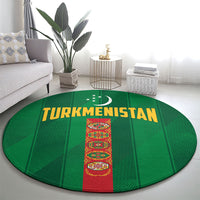 Turkmenistan Round Carpet Happy Independence Day