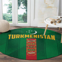 Turkmenistan Round Carpet Happy Independence Day