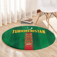 Turkmenistan Round Carpet Happy Independence Day
