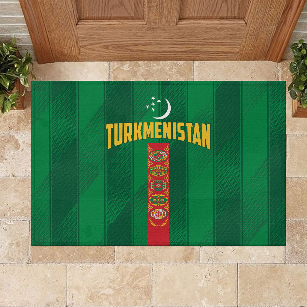 Turkmenistan Rubber Doormat Happy Independence Day