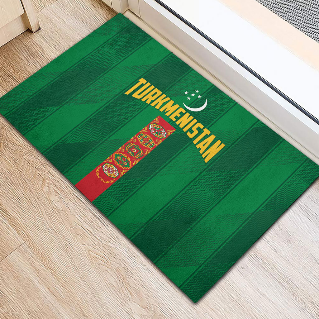 Turkmenistan Rubber Doormat Happy Independence Day