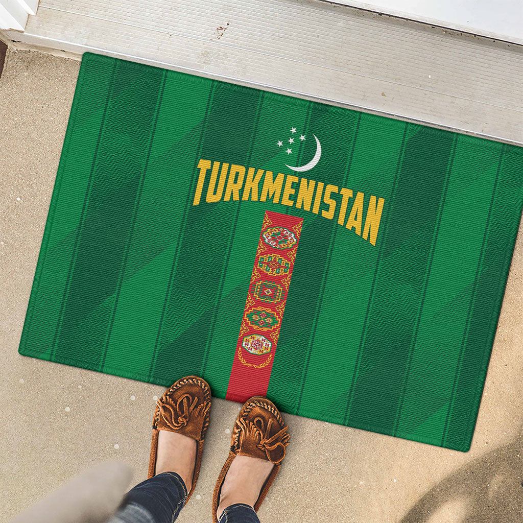 Turkmenistan Rubber Doormat Happy Independence Day