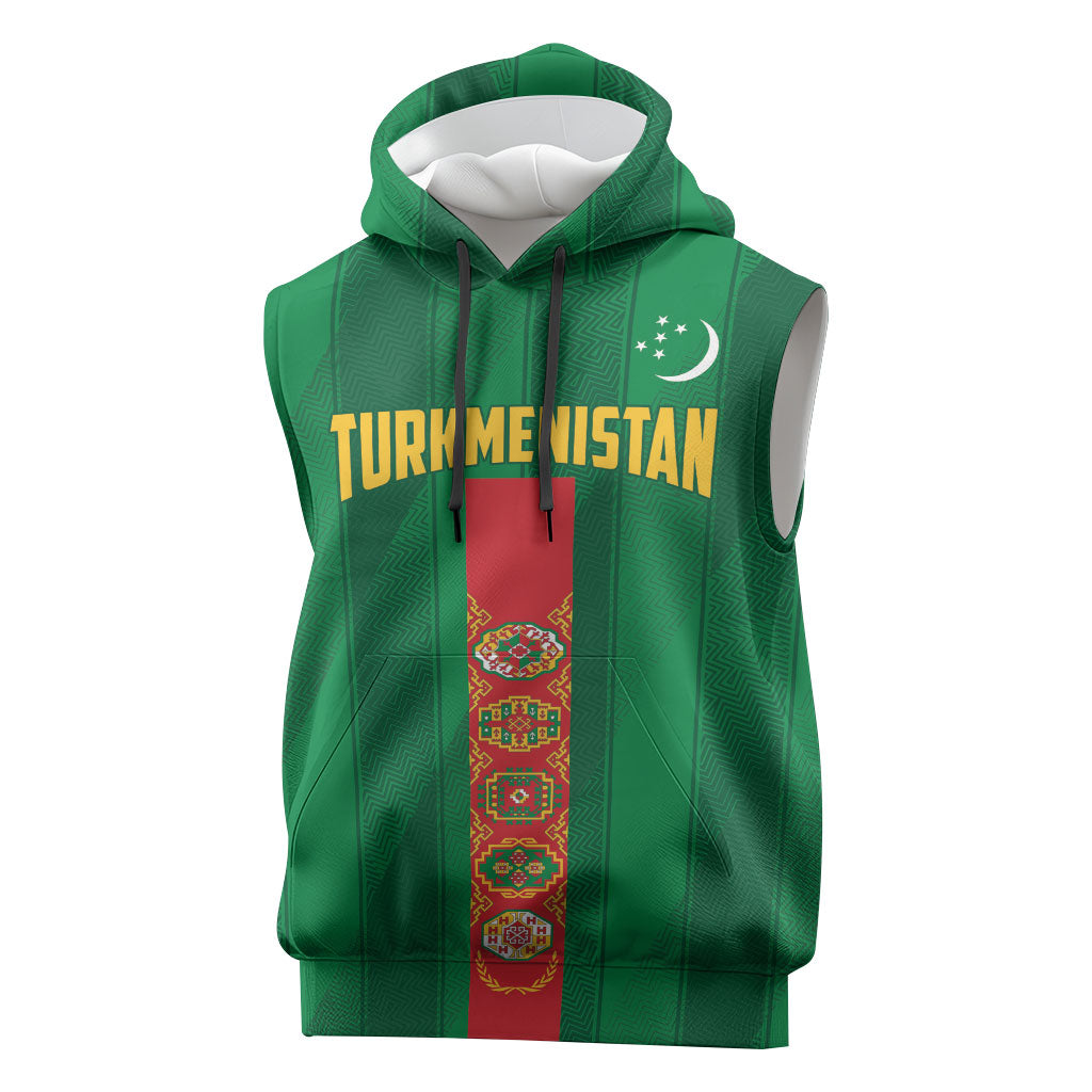 Personalized Turkmenistan Sleeveless Hoodie Happy Independence Day