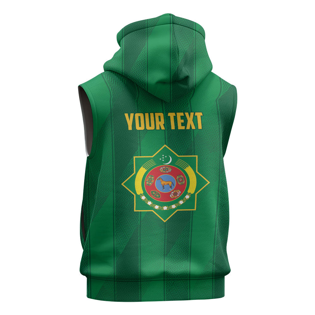 Personalized Turkmenistan Sleeveless Hoodie Happy Independence Day