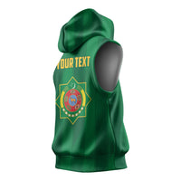 Personalized Turkmenistan Sleeveless Hoodie Happy Independence Day