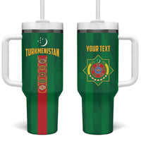 Personalized Turkmenistan Tumbler With Handle Happy Independence Day