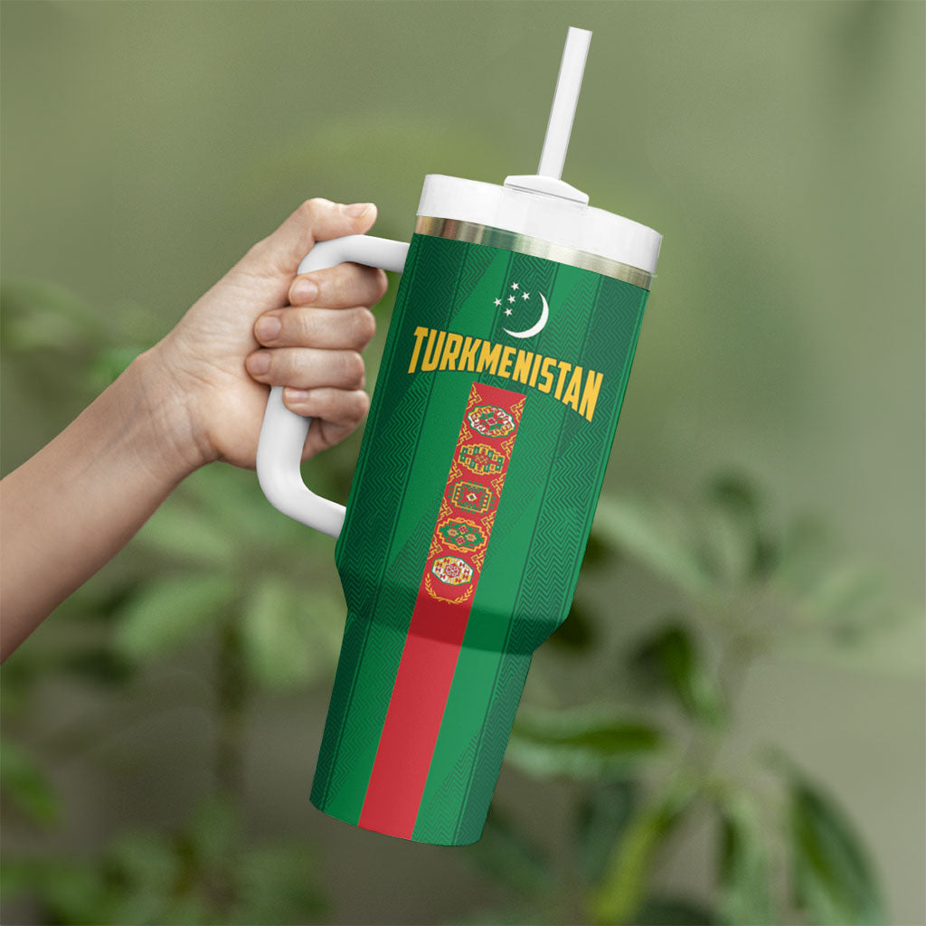 Personalized Turkmenistan Tumbler With Handle Happy Independence Day