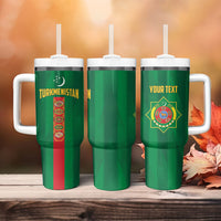 Personalized Turkmenistan Tumbler With Handle Happy Independence Day
