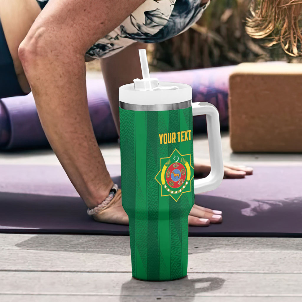Personalized Turkmenistan Tumbler With Handle Happy Independence Day