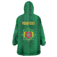 Personalized Turkmenistan Wearable Blanket Hoodie Happy Independence Day