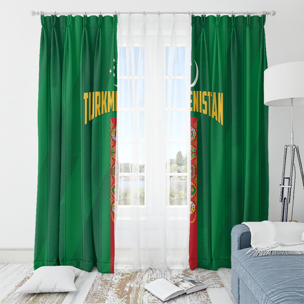 Turkmenistan Window Curtain Happy Independence Day