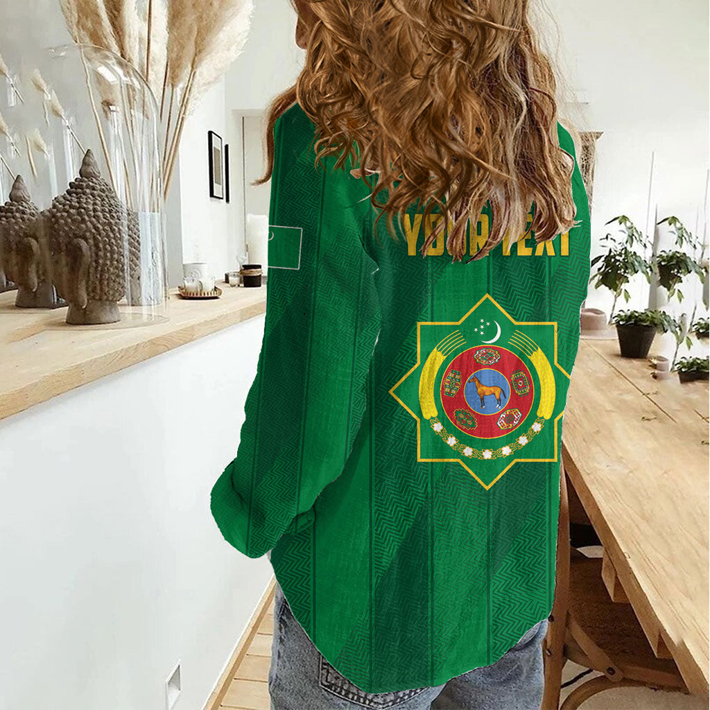 Personalized Turkmenistan Women Casual Shirt Happy Independence Day