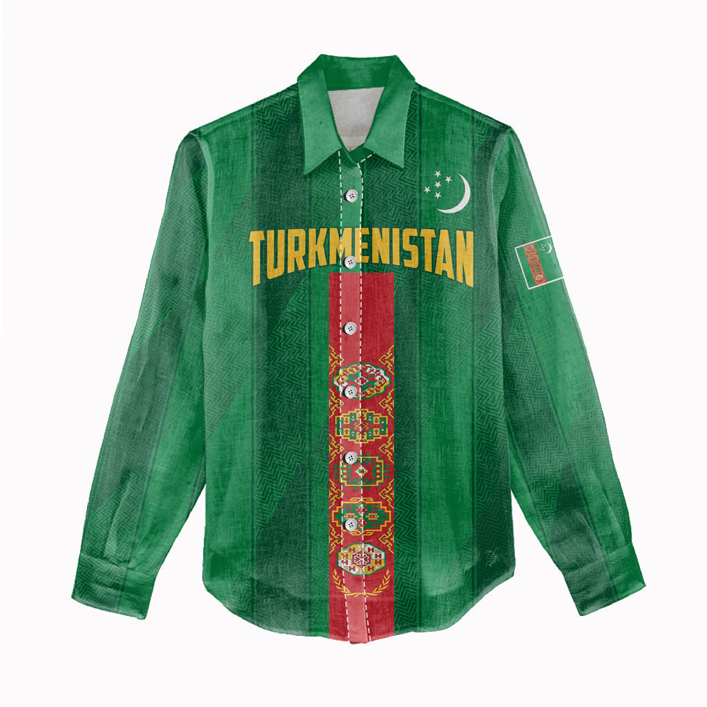 Personalized Turkmenistan Women Casual Shirt Happy Independence Day