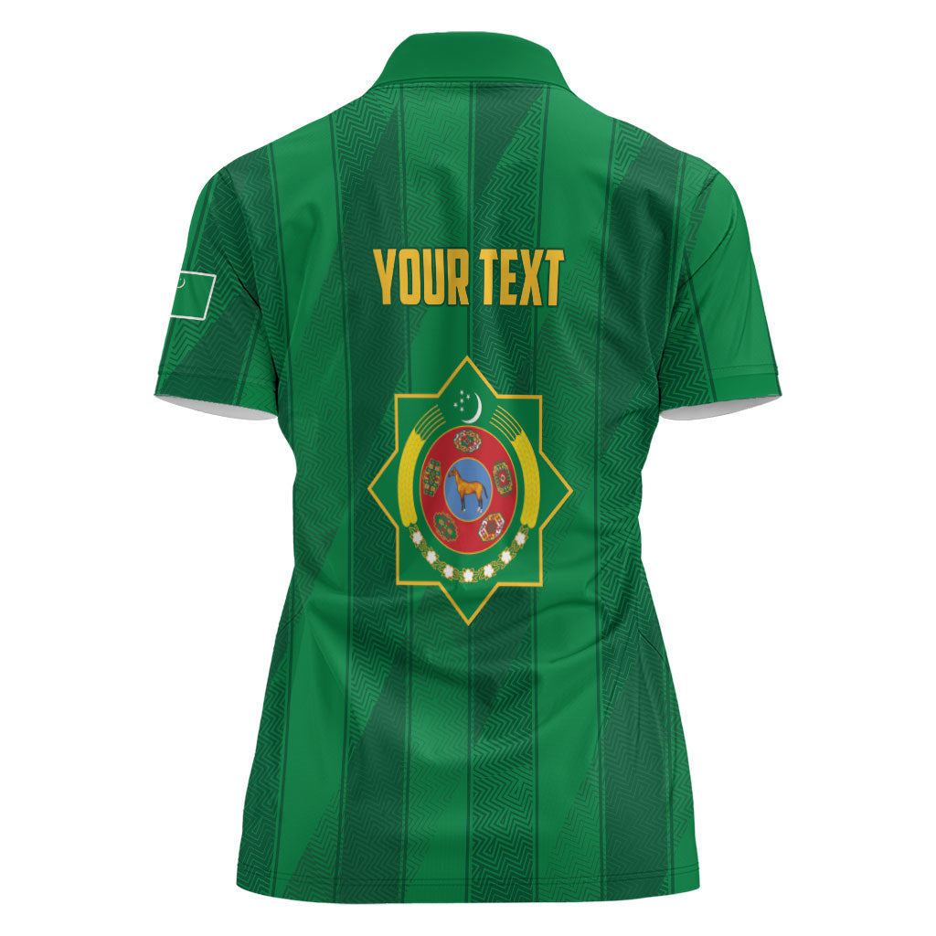 Personalized Turkmenistan Women Polo Shirt Happy Independence Day