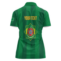 Personalized Turkmenistan Women Polo Shirt Happy Independence Day