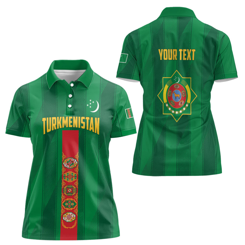 Personalized Turkmenistan Women Polo Shirt Happy Independence Day