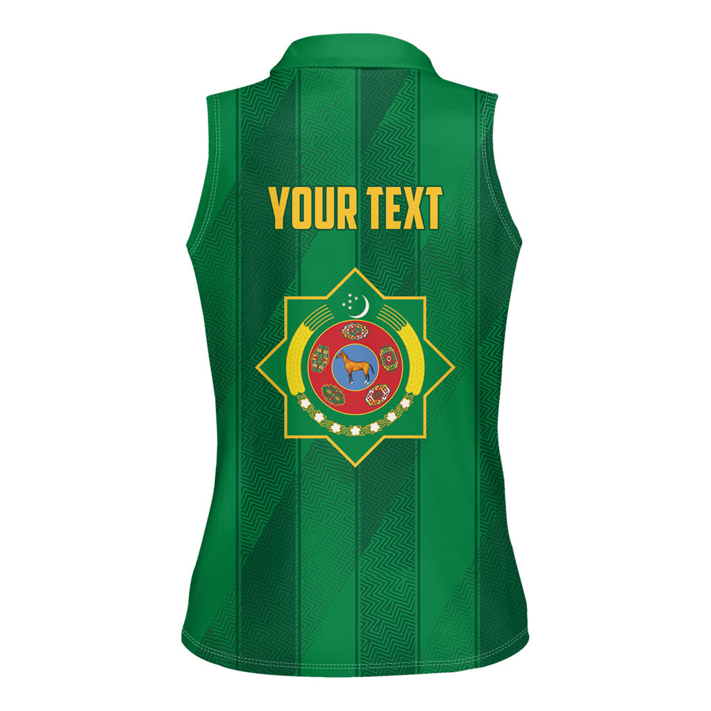 Personalized Turkmenistan Women Sleeveless Polo Shirt Happy Independence Day