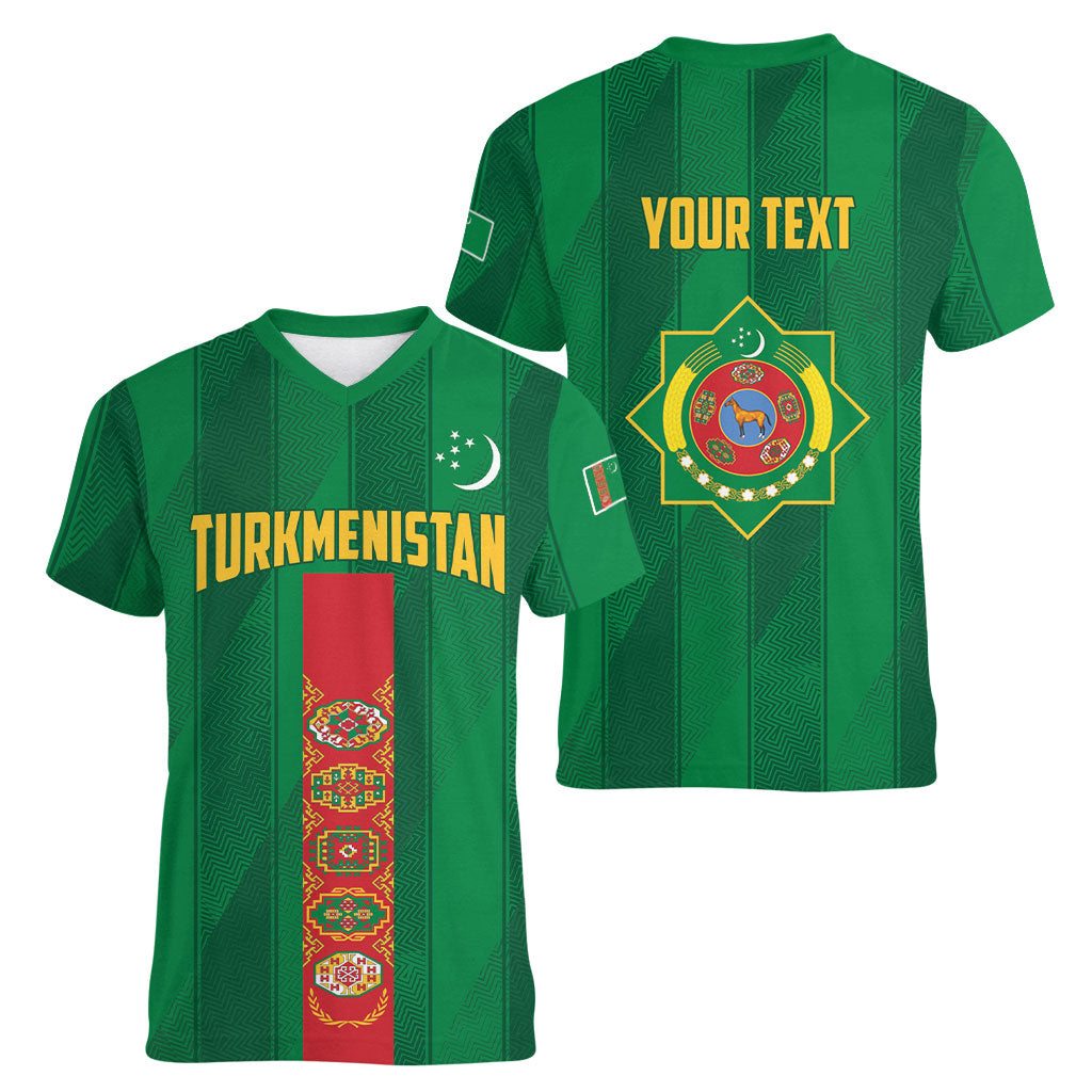 Personalized Turkmenistan Women V-Neck T-Shirt Happy Independence Day