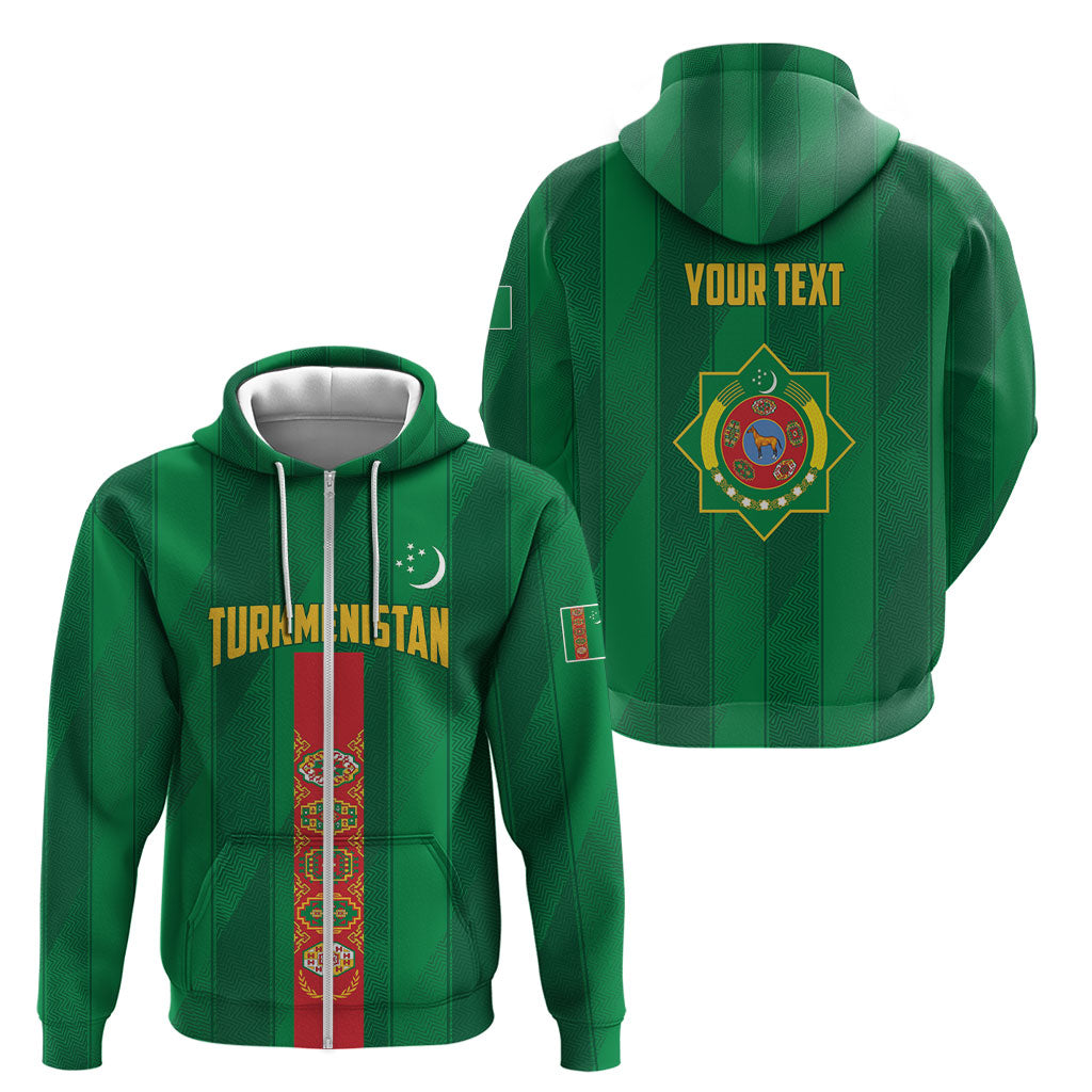Personalized Turkmenistan Zip Hoodie Happy Independence Day