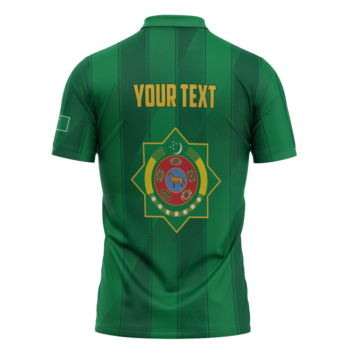 Personalized Turkmenistan Zipper Polo Shirt Happy Independence Day