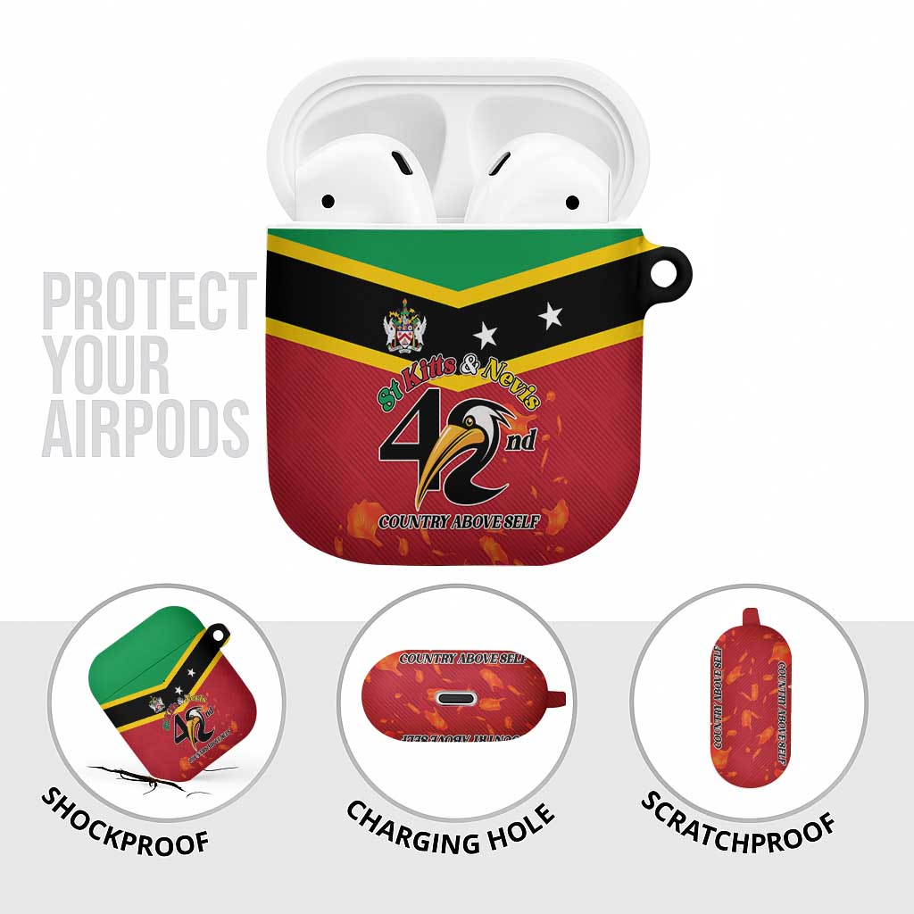 St Kitts and Nevis 42nd Independence Day AirPods Case Country Above Self - Wonder Print Shop
