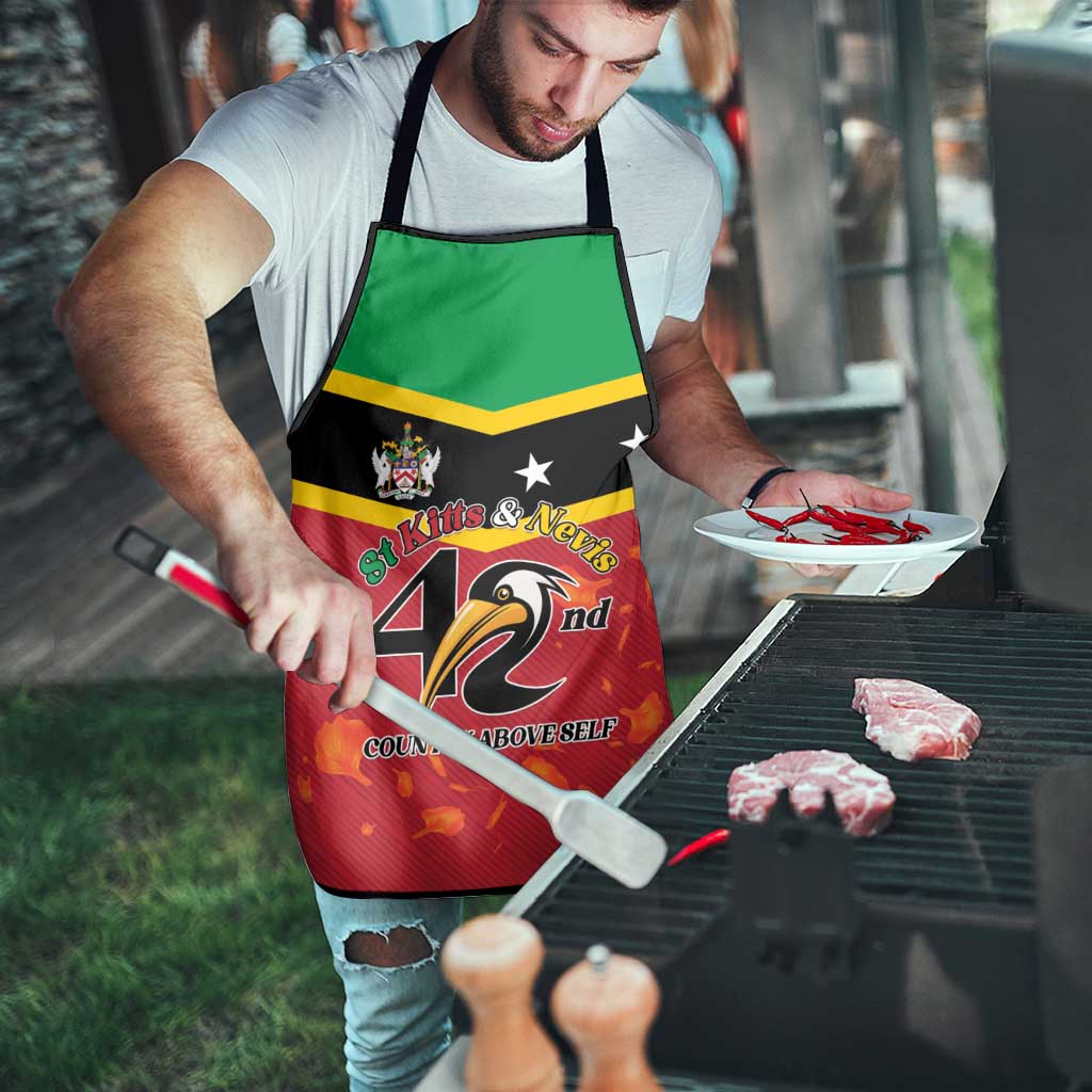 St Kitts and Nevis 42nd Independence Day Apron Country Above Self - Wonder Print Shop
