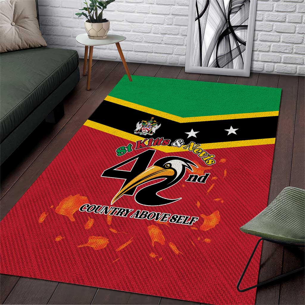 St Kitts and Nevis 42nd Independence Day Area Rug Country Above Self - Wonder Print Shop