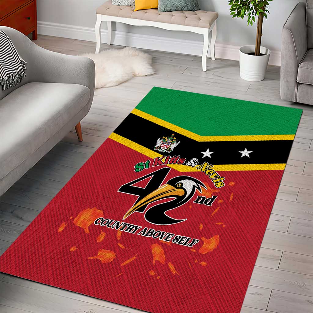 St Kitts and Nevis 42nd Independence Day Area Rug Country Above Self - Wonder Print Shop