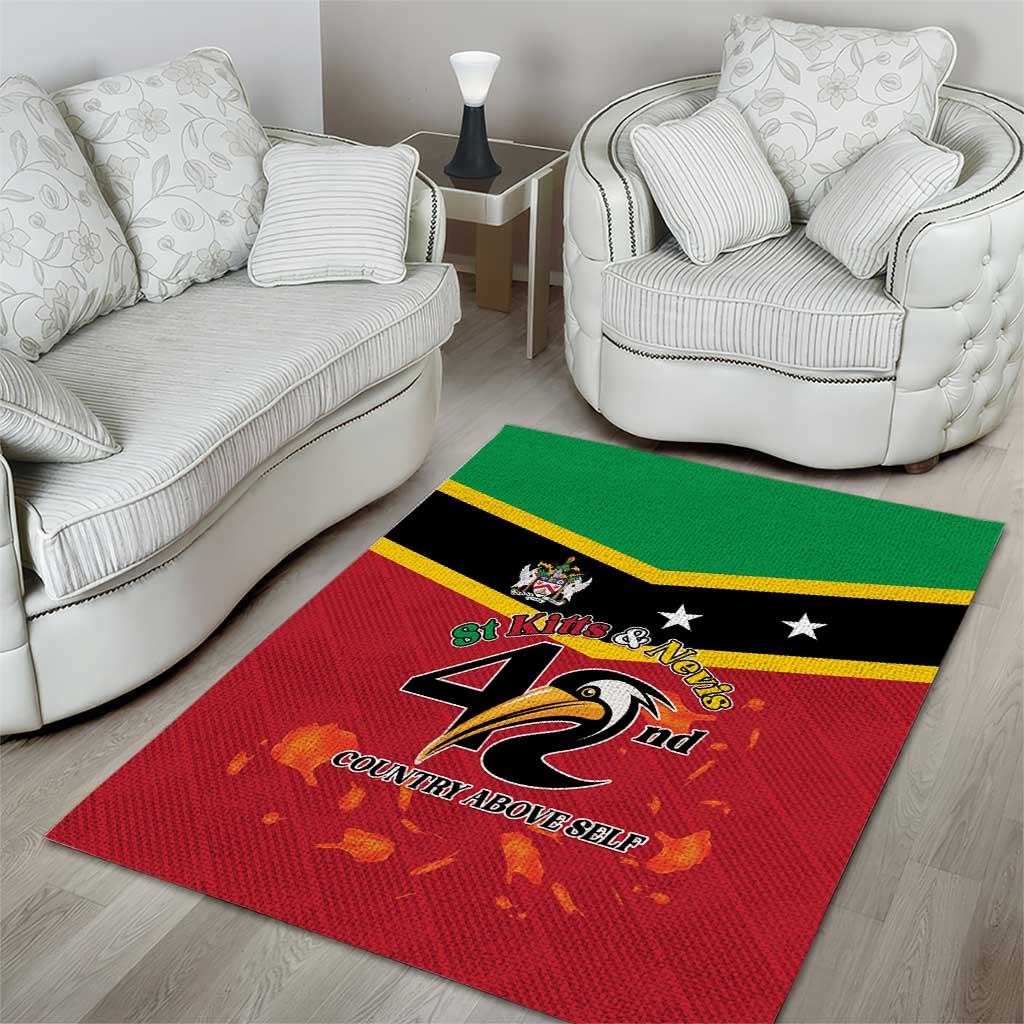 St Kitts and Nevis 42nd Independence Day Area Rug Country Above Self - Wonder Print Shop