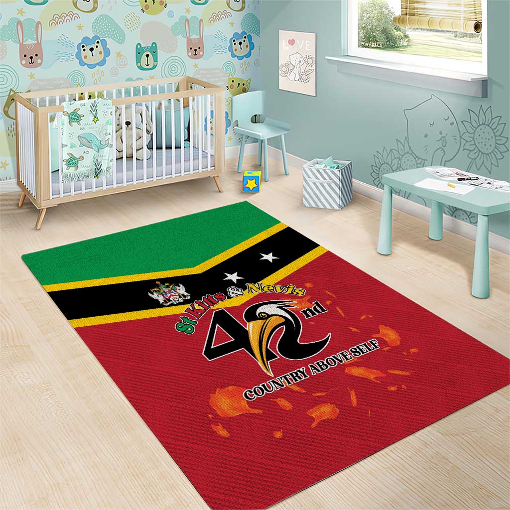 St Kitts and Nevis 42nd Independence Day Area Rug Country Above Self - Wonder Print Shop