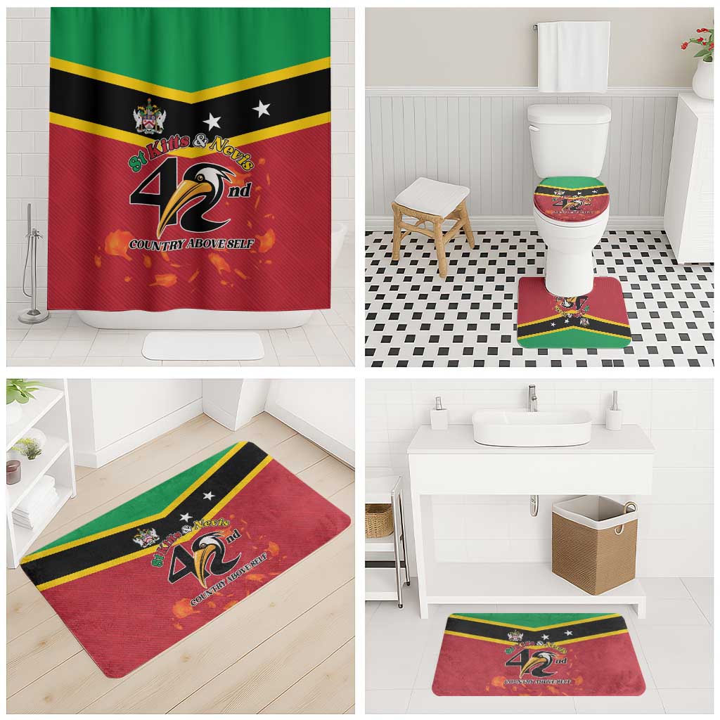 St Kitts and Nevis 42nd Independence Day Bathroom Set Country Above Self - Wonder Print Shop