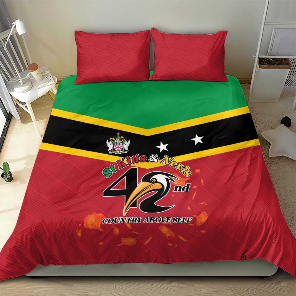 St Kitts and Nevis 42nd Independence Day Bedding Set Country Above Self - Wonder Print Shop