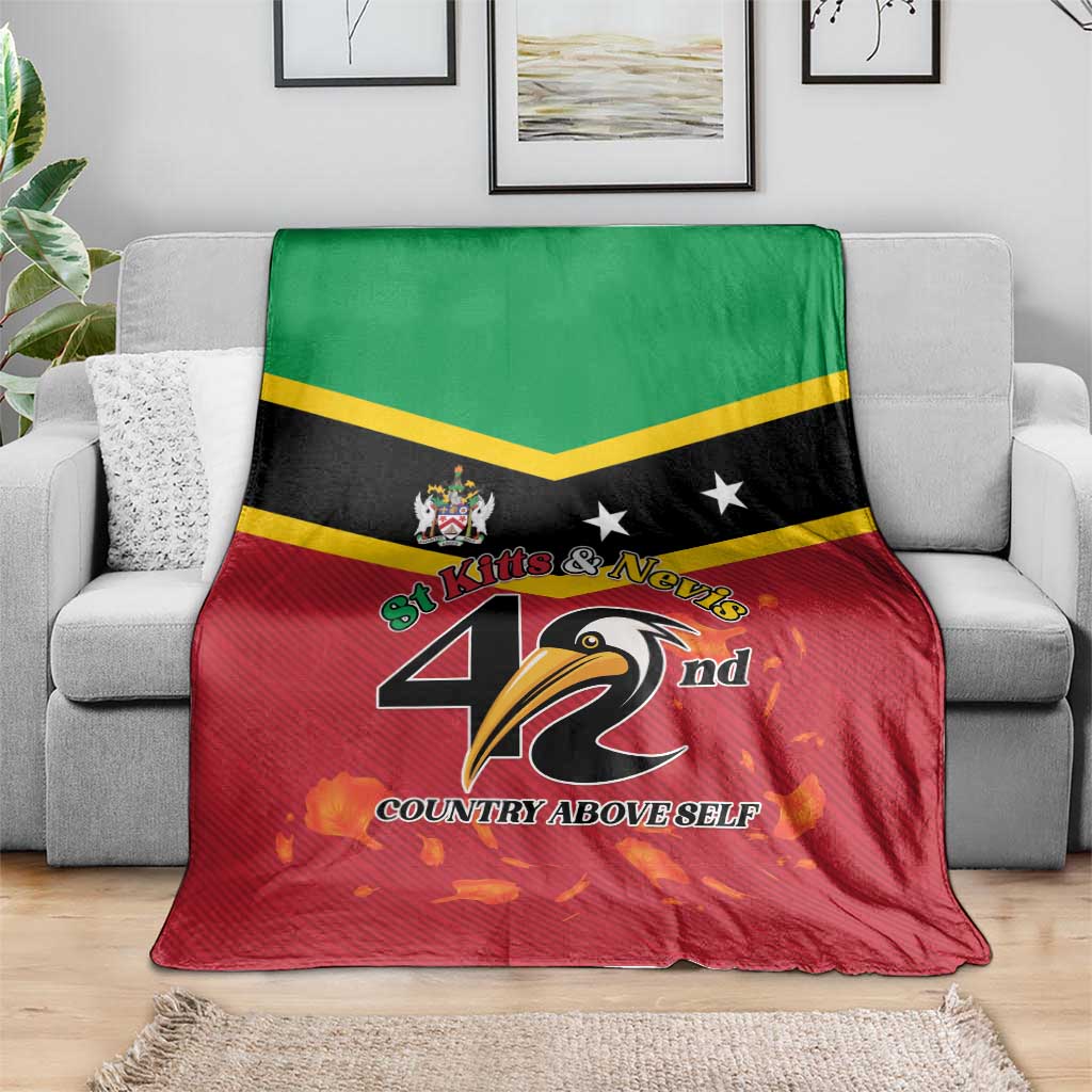 St Kitts and Nevis 42nd Independence Day Blanket Country Above Self - Wonder Print Shop