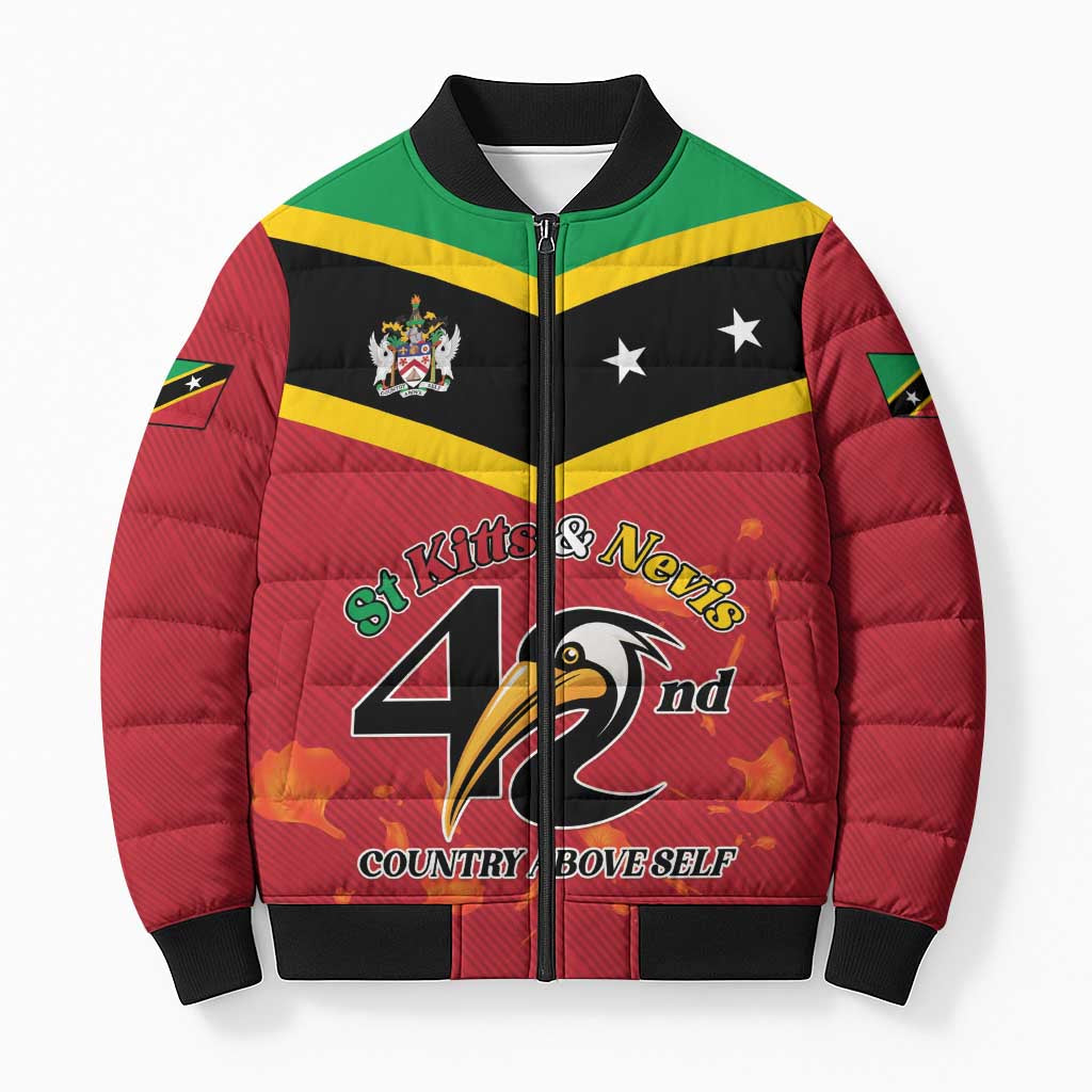 St Kitts and Nevis 42nd Independence Day Bomber Puffer Jacket Country Above Self LT01