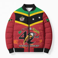 St Kitts and Nevis 42nd Independence Day Bomber Puffer Jacket Country Above Self LT01