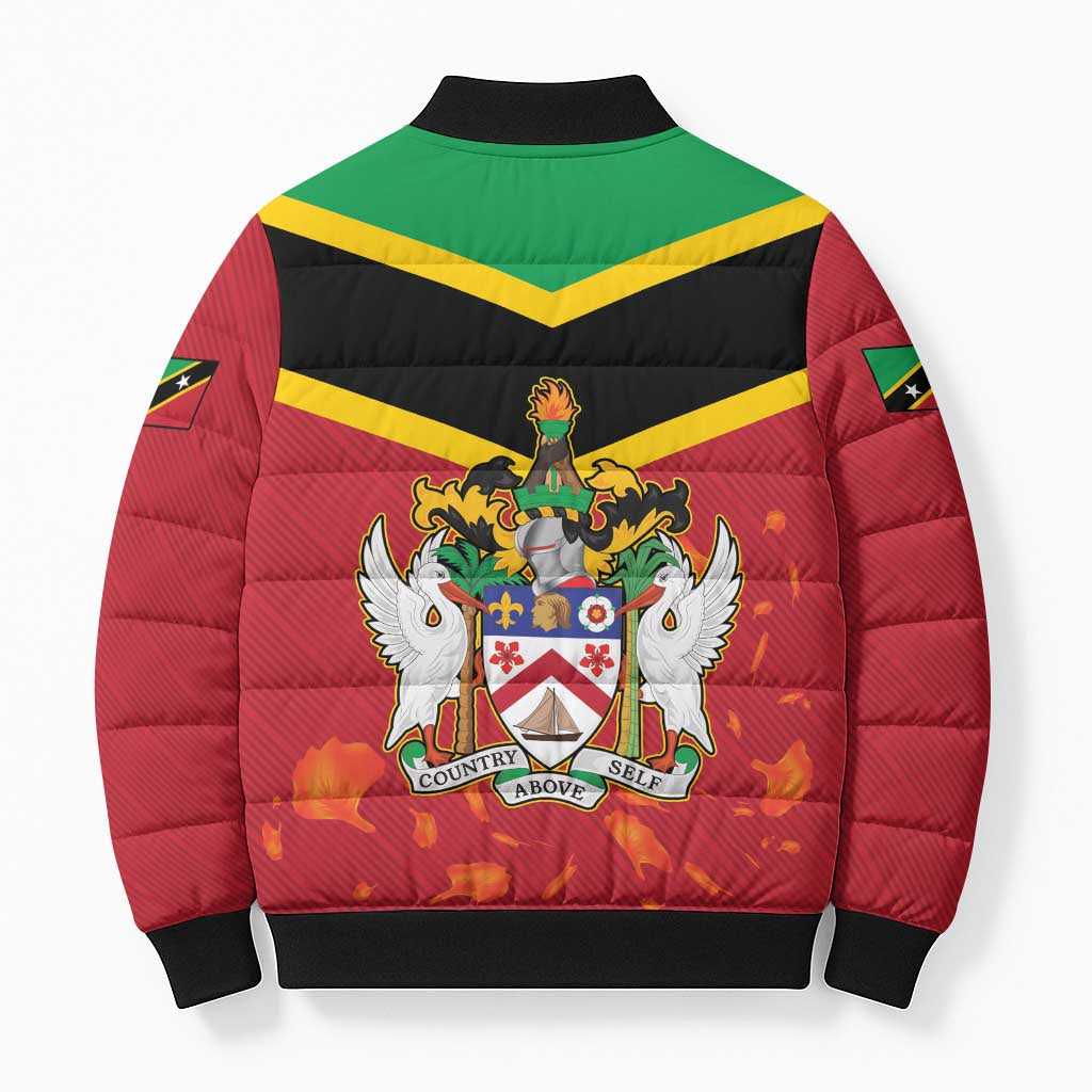 St Kitts and Nevis 42nd Independence Day Bomber Puffer Jacket Country Above Self LT01