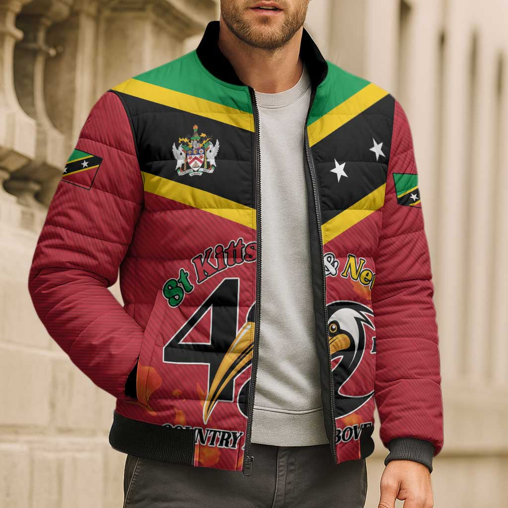 St Kitts and Nevis 42nd Independence Day Bomber Puffer Jacket Country Above Self LT01