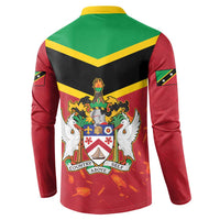 St Kitts and Nevis 42nd Independence Day Button Sweatshirt Country Above Self LT01