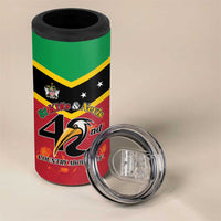 St Kitts and Nevis 42nd Independence Day 4 in 1 Can Cooler Tumbler Country Above Self - Wonder Print Shop