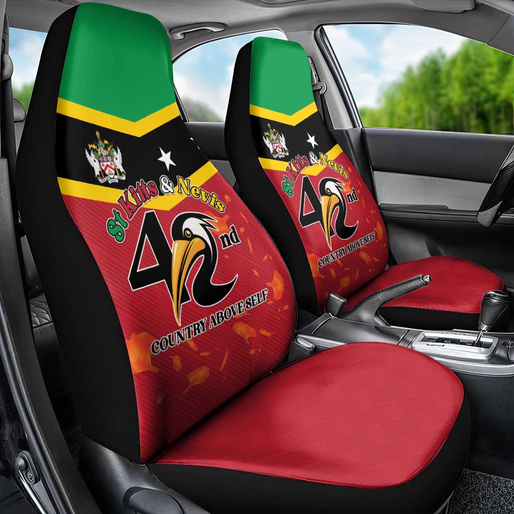St Kitts and Nevis 42nd Independence Day Car Seat Cover Country Above Self - Wonder Print Shop