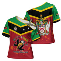 St Kitts and Nevis 42nd Independence Day Cross Shoulder Shirt Country Above Self LT01