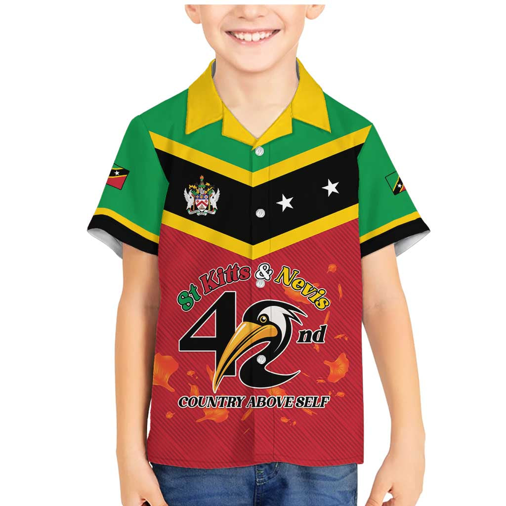 St Kitts and Nevis 42nd Independence Day Family Matching Mermaid Dress and Hawaiian Shirt Country Above Self LT01